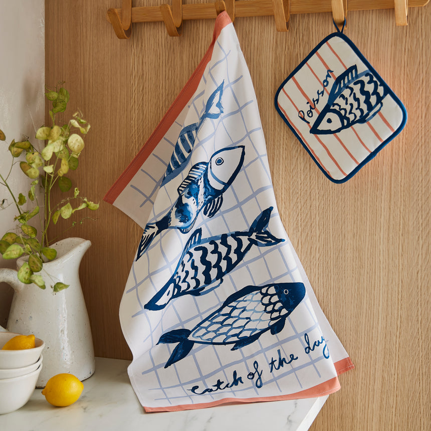 Ulster Weavers Catch of the Day Fish Cotton Tea Towel