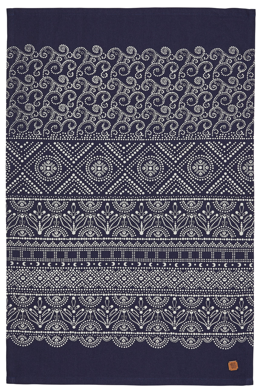 Ulster Weavers Cotton Tea Towel Indigo Batik