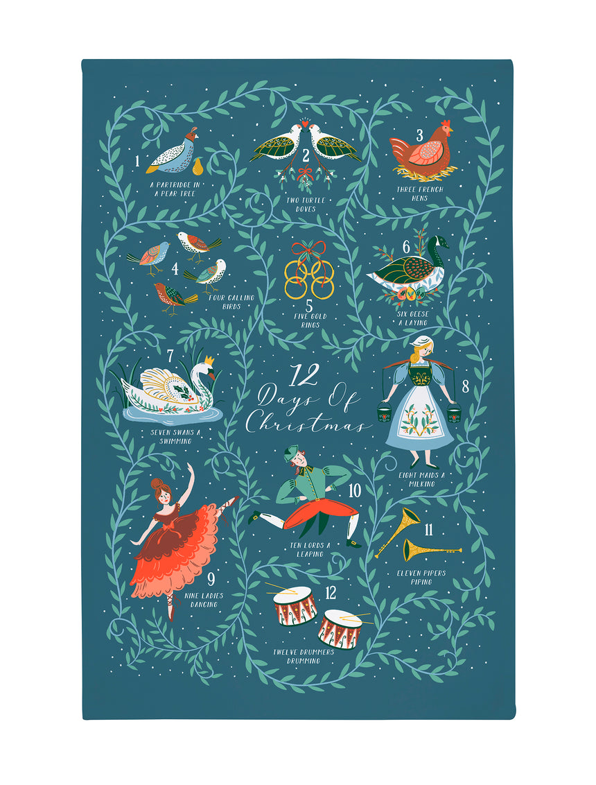 Ulster Weavers 12 Days of Christmas Cotton Tea Towel