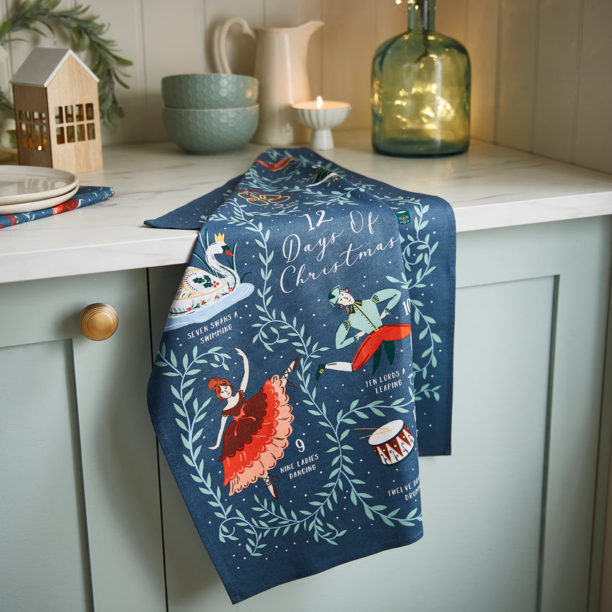 Ulster Weavers 12 Days of Christmas Cotton Tea Towel