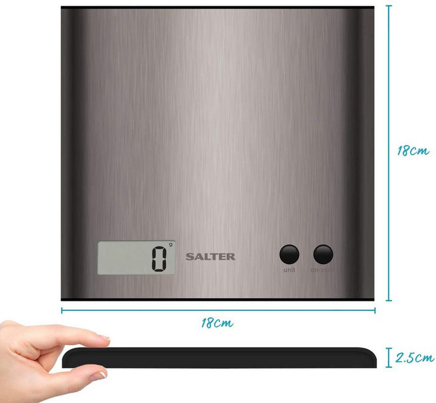 Salter Arc Stainless Steel Electronic Kitchen Scale 1087SS