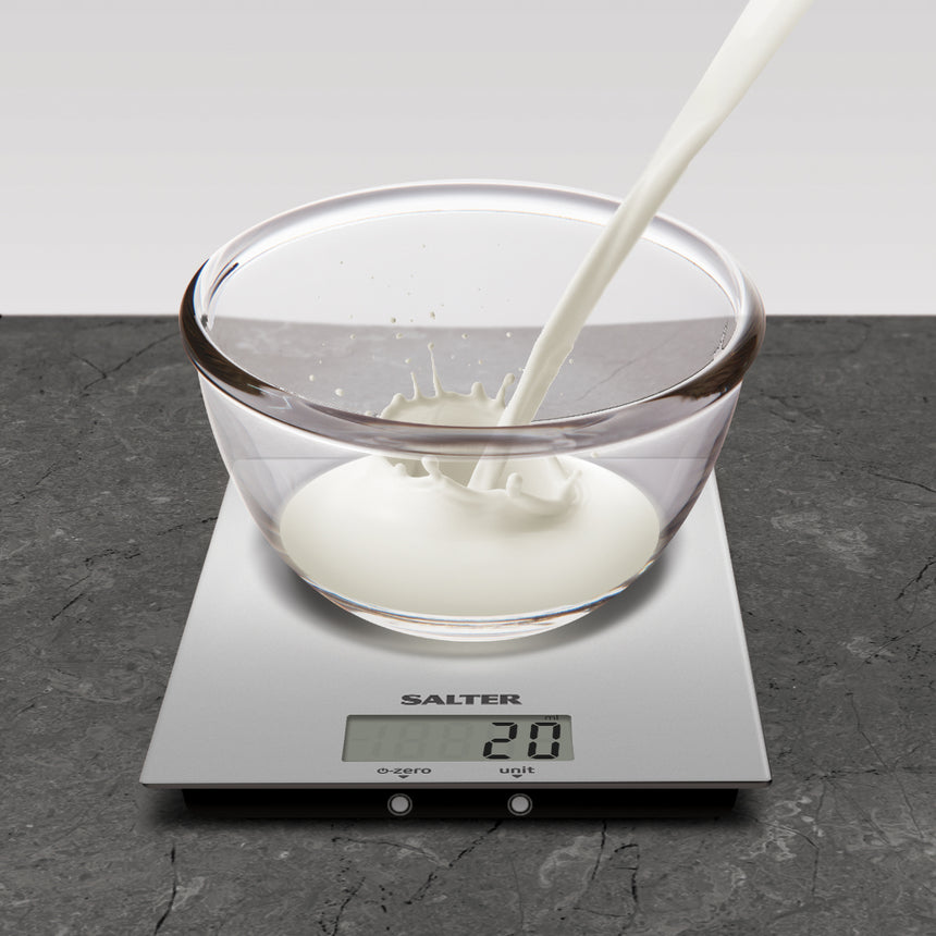 Salter Ultra Slim Glass Electronic Kitchen Scale 1170SVDR