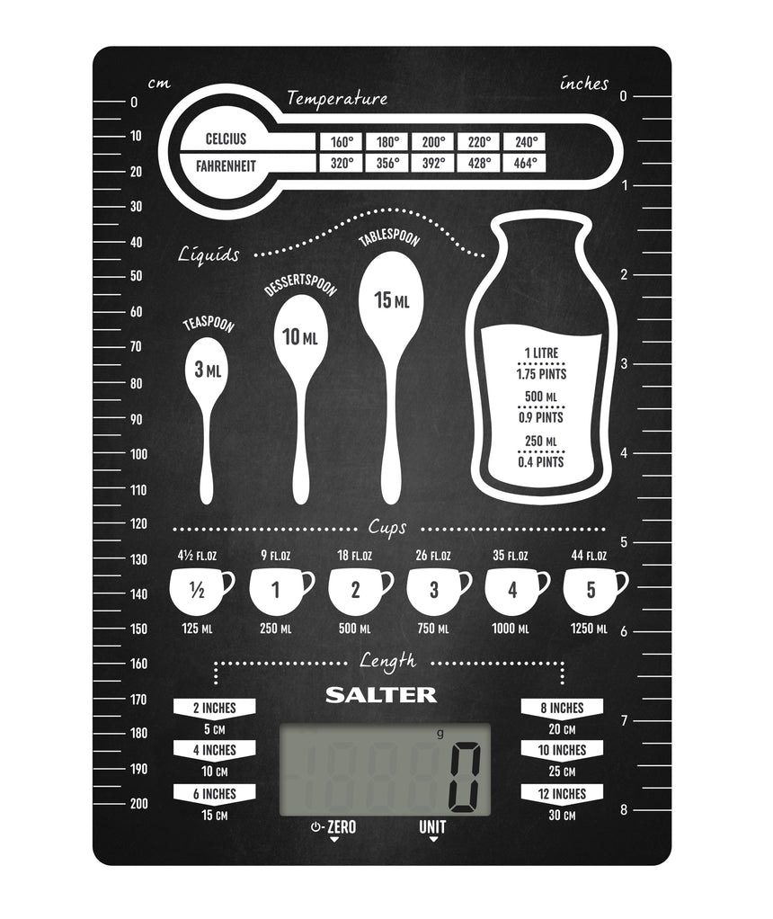 Salter Conversion Table Electronic Kitchen Scale 1171AUCNDR