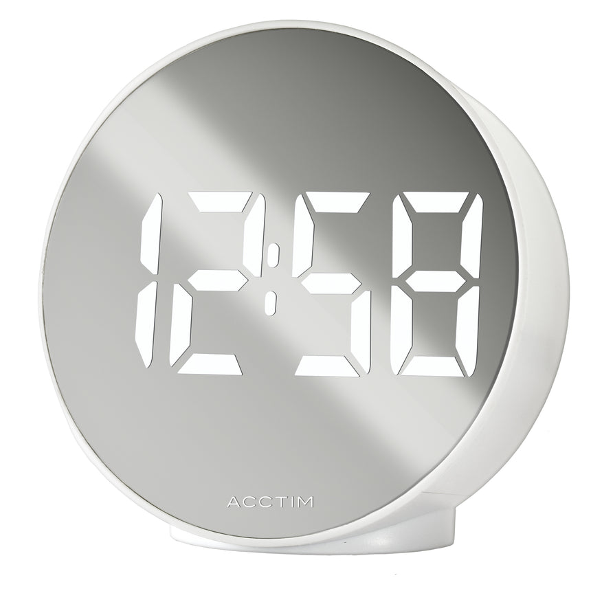 Acctim IL Giro 1.4" Round LED clock with USB in White