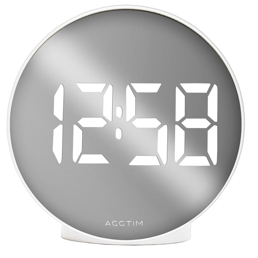 Acctim IL Giro 1.4" Round LED clock with USB in White