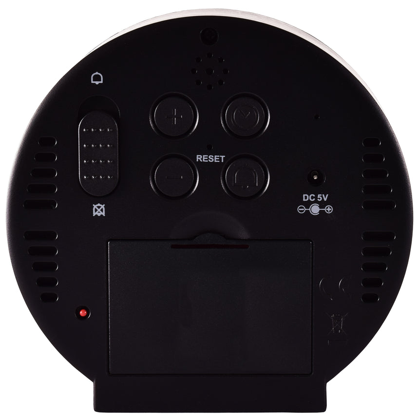 Acctim Circulo 1.4" Round LED clock with USB in Black