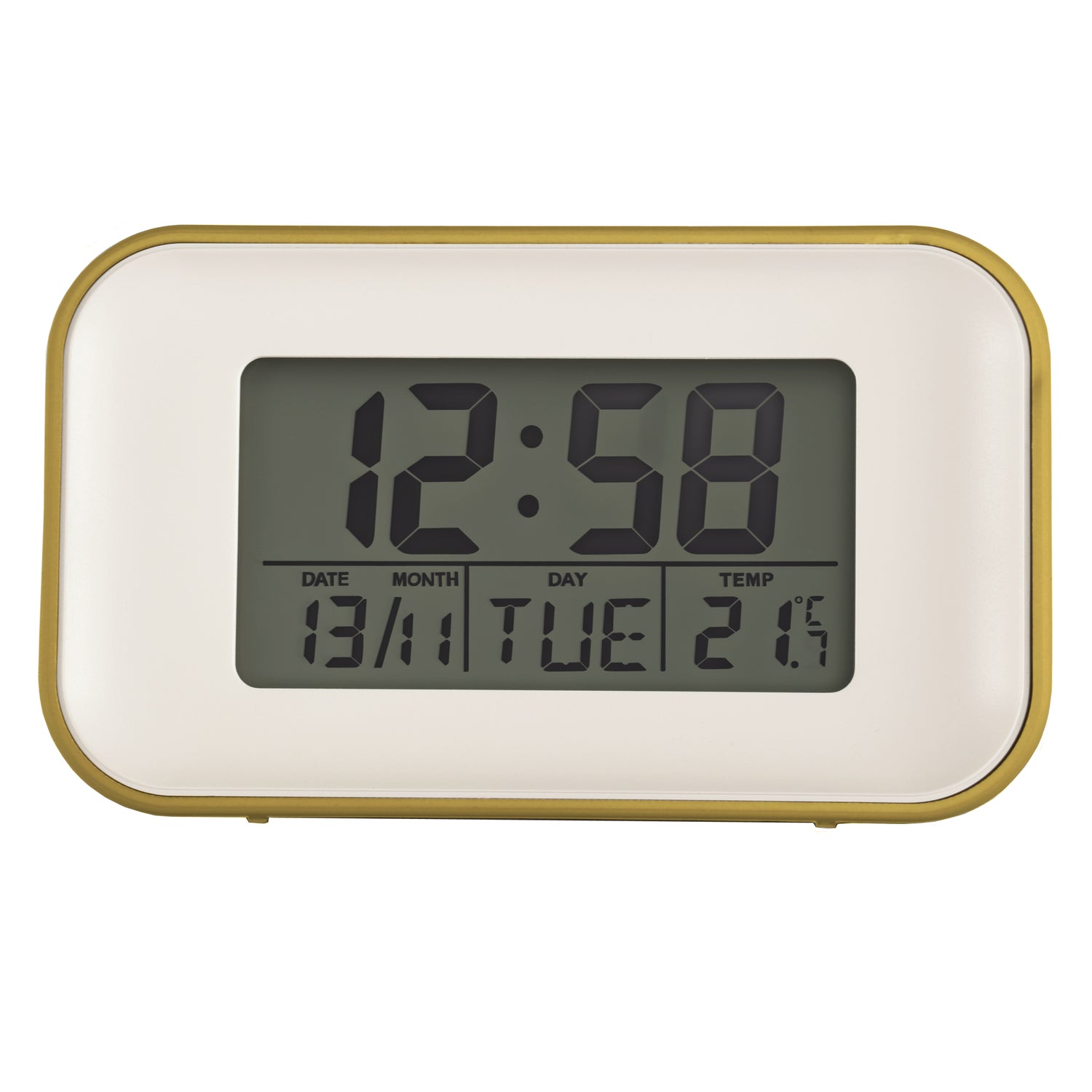 Acctim Alta Reflection LCD Alarm clock in Mustard