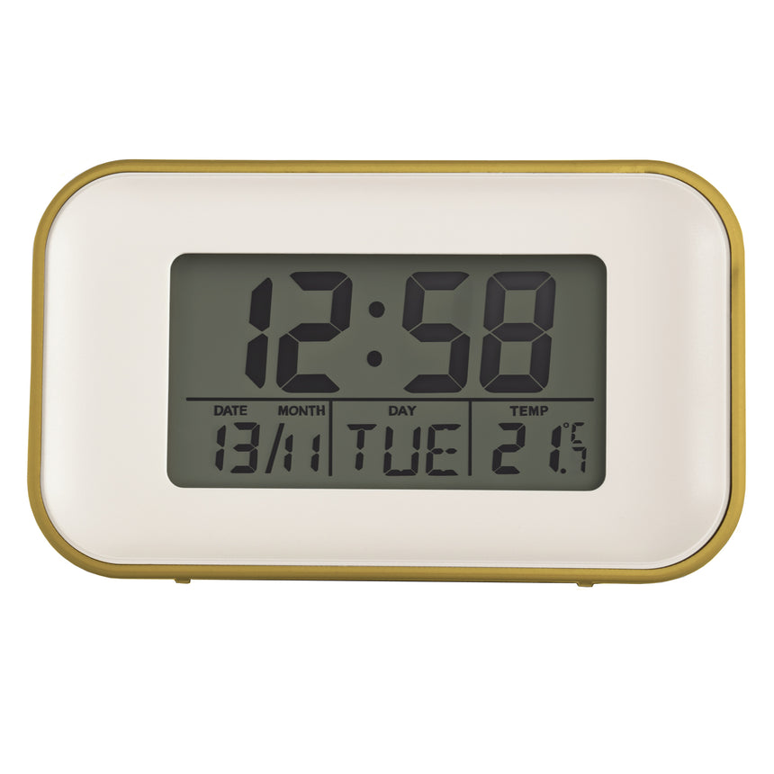 Acctim Alta Reflection LCD Alarm clock in Mustard