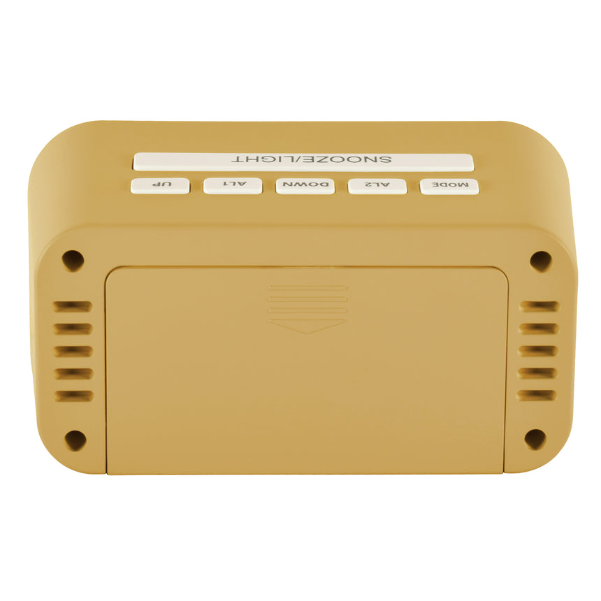 Acctim Alta Reflection LCD Alarm clock in Mustard