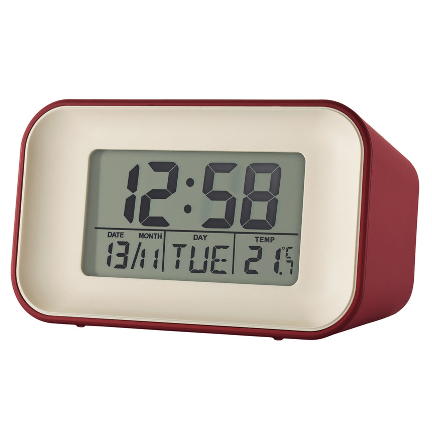Acctim Alta Reflection LCD Alarm clock in Spice Red