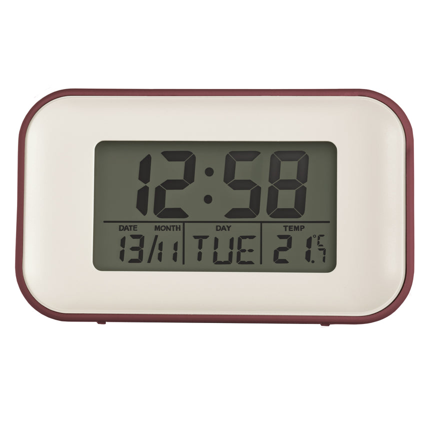 Acctim Alta Reflection LCD Alarm clock in Spice Red