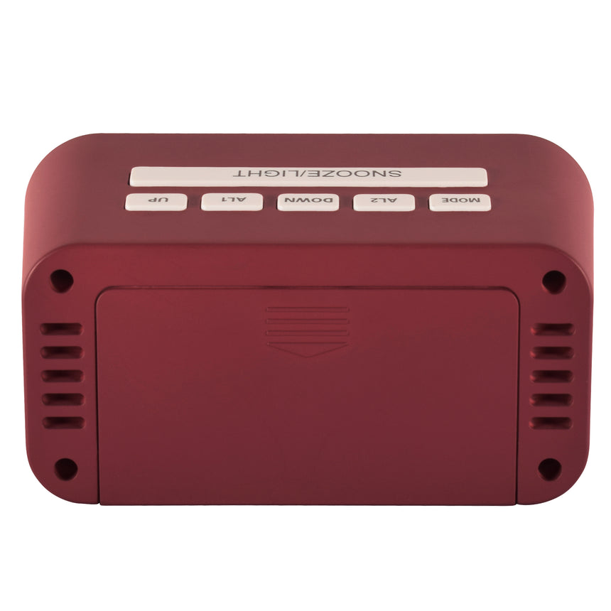 Acctim Alta Reflection LCD Alarm clock in Spice Red