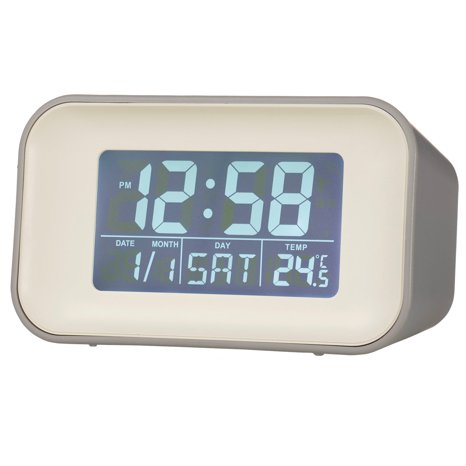 Acctim Alta Reflection LCD Alarm clock in Owl Grey