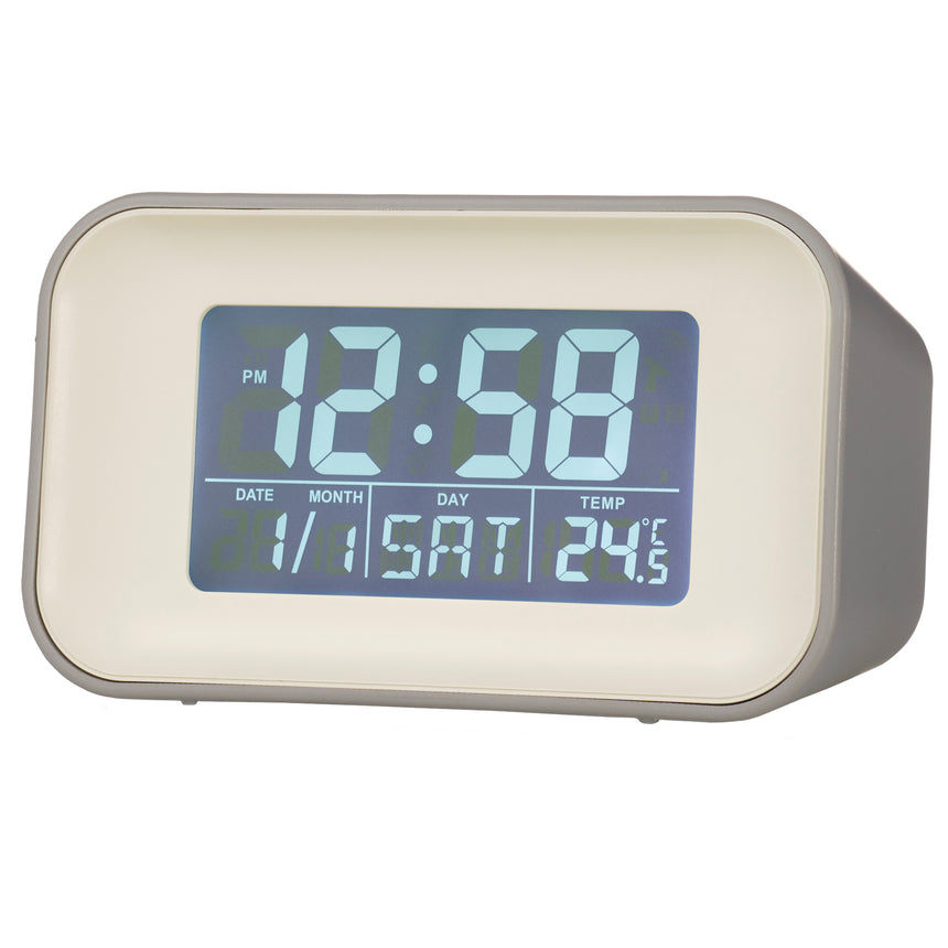 Acctim Alta Reflection LCD Alarm clock in Owl Grey