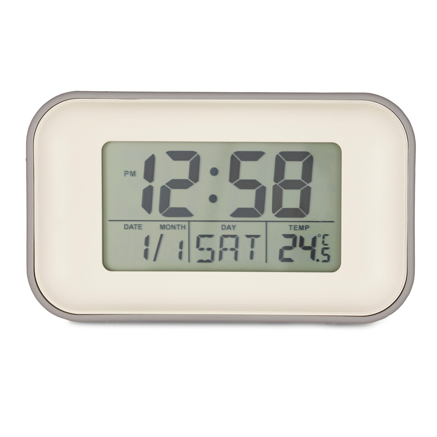 Acctim Alta Reflection LCD Alarm clock in Owl Grey