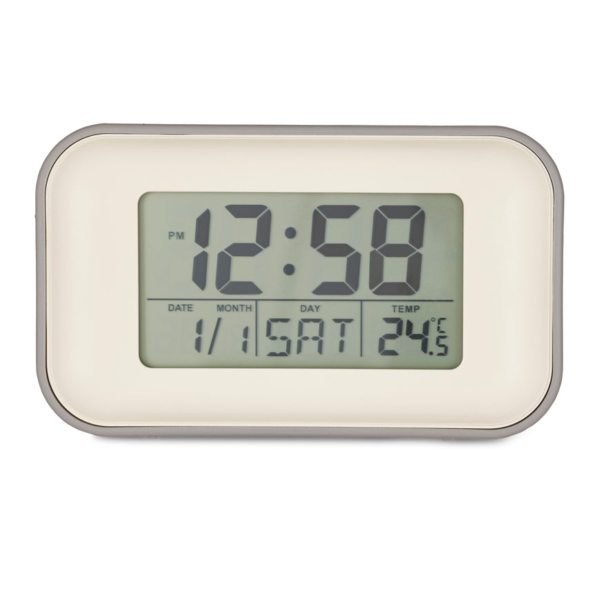 Acctim Alta Reflection LCD Alarm clock in Owl Grey