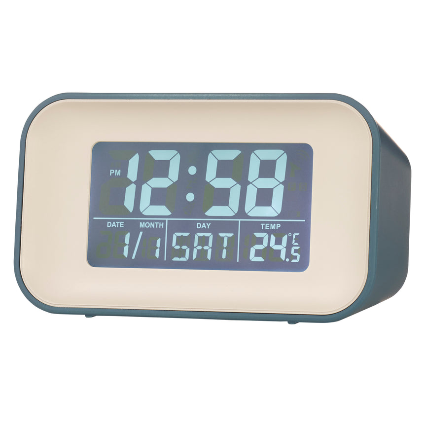 Acctim Alta Reflection LCD Alarm clock in Storm Blue
