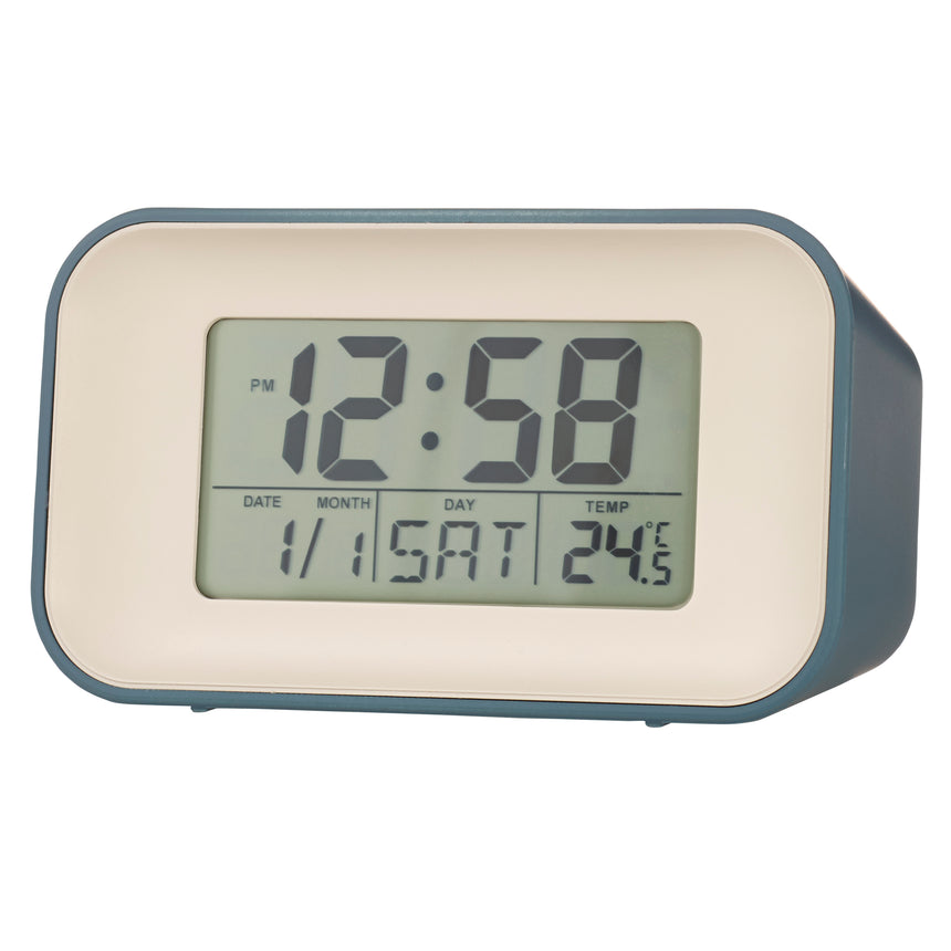 Acctim Alta Reflection LCD Alarm clock in Storm Blue