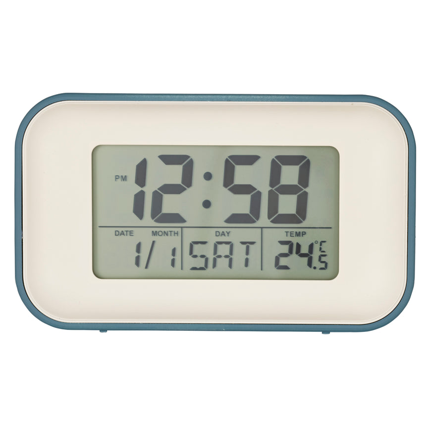 Acctim Alta Reflection LCD Alarm clock in Storm Blue