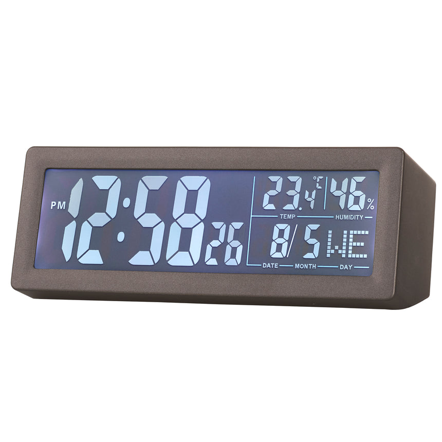 Acctim Karminski Reflection LCD clock in Grey