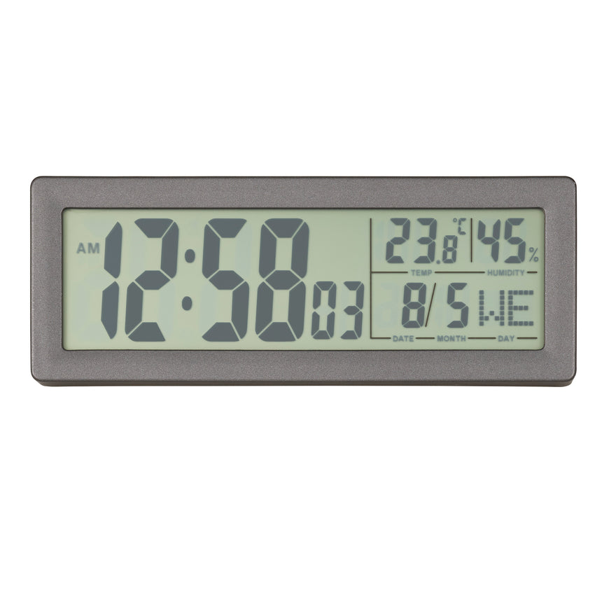 Acctim Karminski Reflection LCD clock in Grey