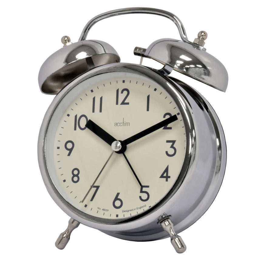Acctim Hardwick Chrome Double bell alarm clock