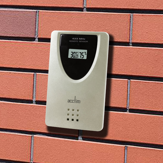 Acctim Wyndham Colour Weatherstation clock in Black