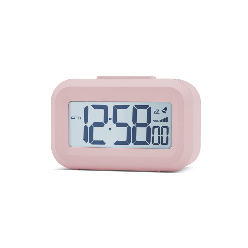 Acctim Kitto LCD Alarm clock in Peach Bellini
