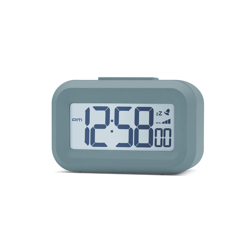 Acctim Kitto LCD Alarm clock in Mineral Blue