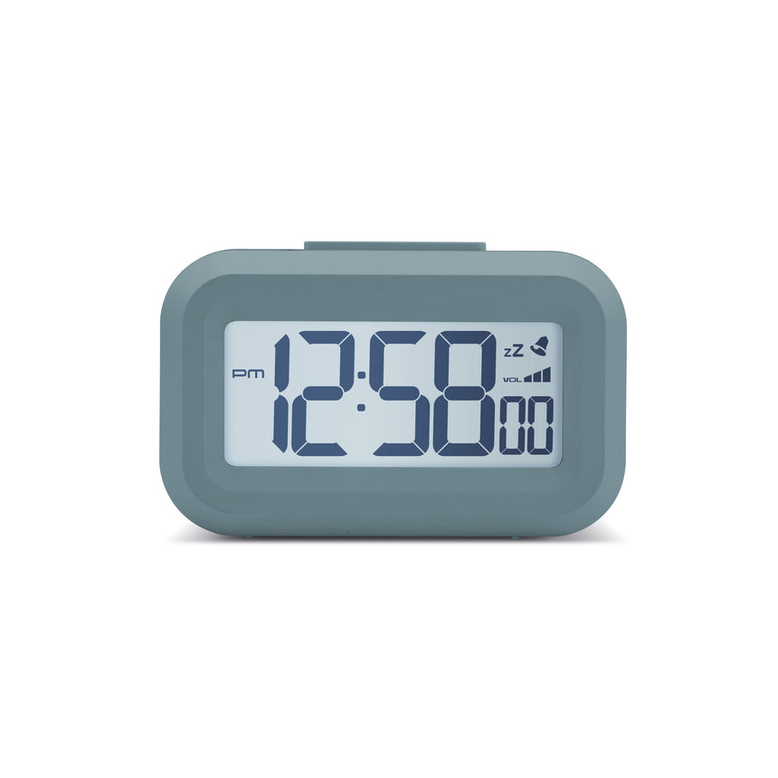 Acctim Kitto LCD Alarm clock in Mineral Blue