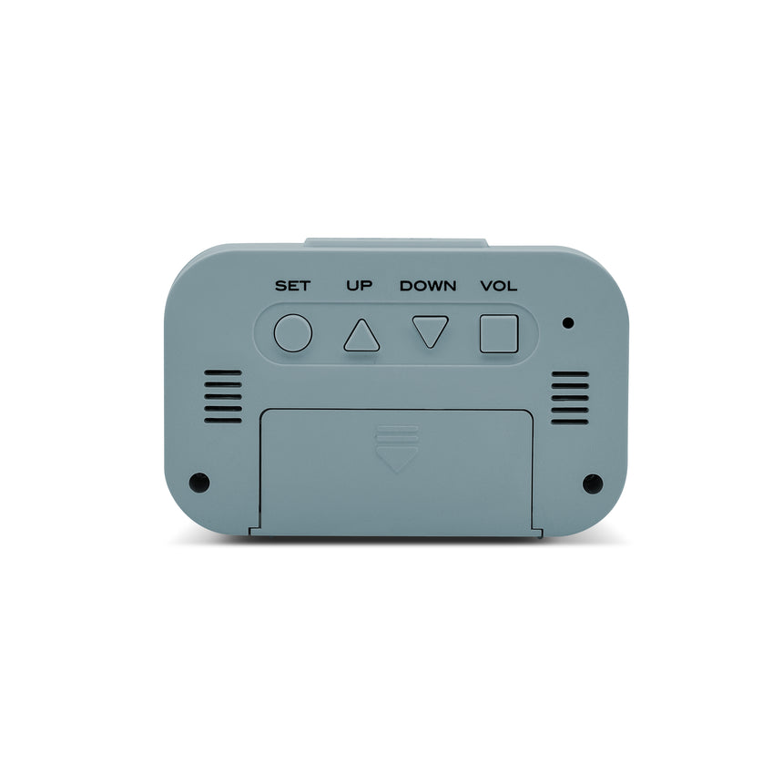 Acctim Kitto LCD Alarm clock in Mineral Blue