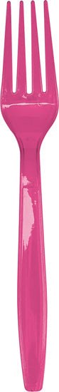 Duni Cutlery Packs - BBQ Hot Pink Line - 20PK