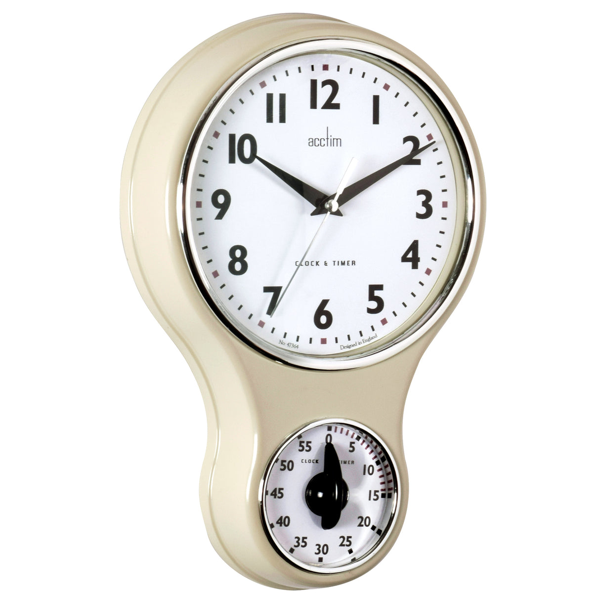 Acctim Kitchen Time Cream clock & timer