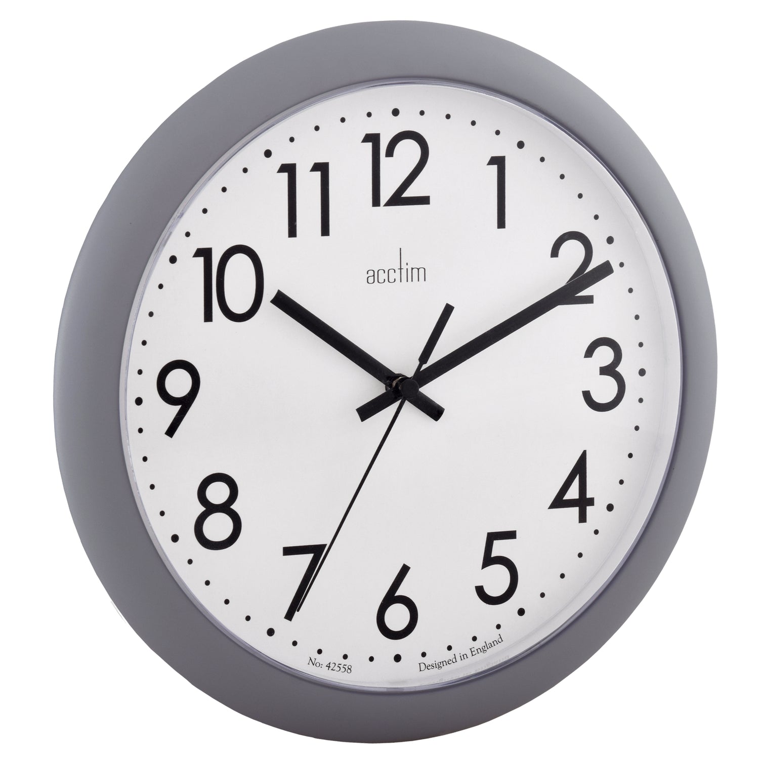 Acctim Abingdon 255mm Grey Wall Clock