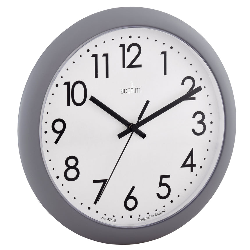 Acctim Abingdon 255mm Grey Wall Clock