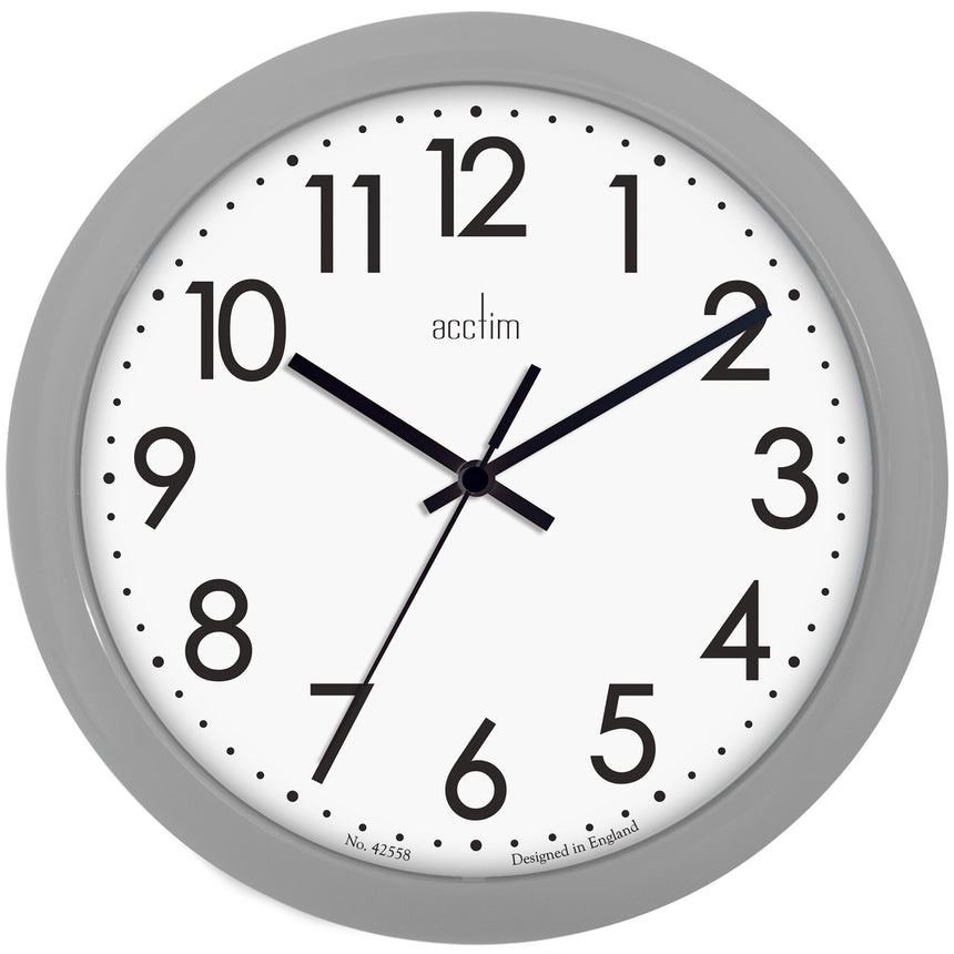 Acctim Abingdon 255mm Grey Wall Clock