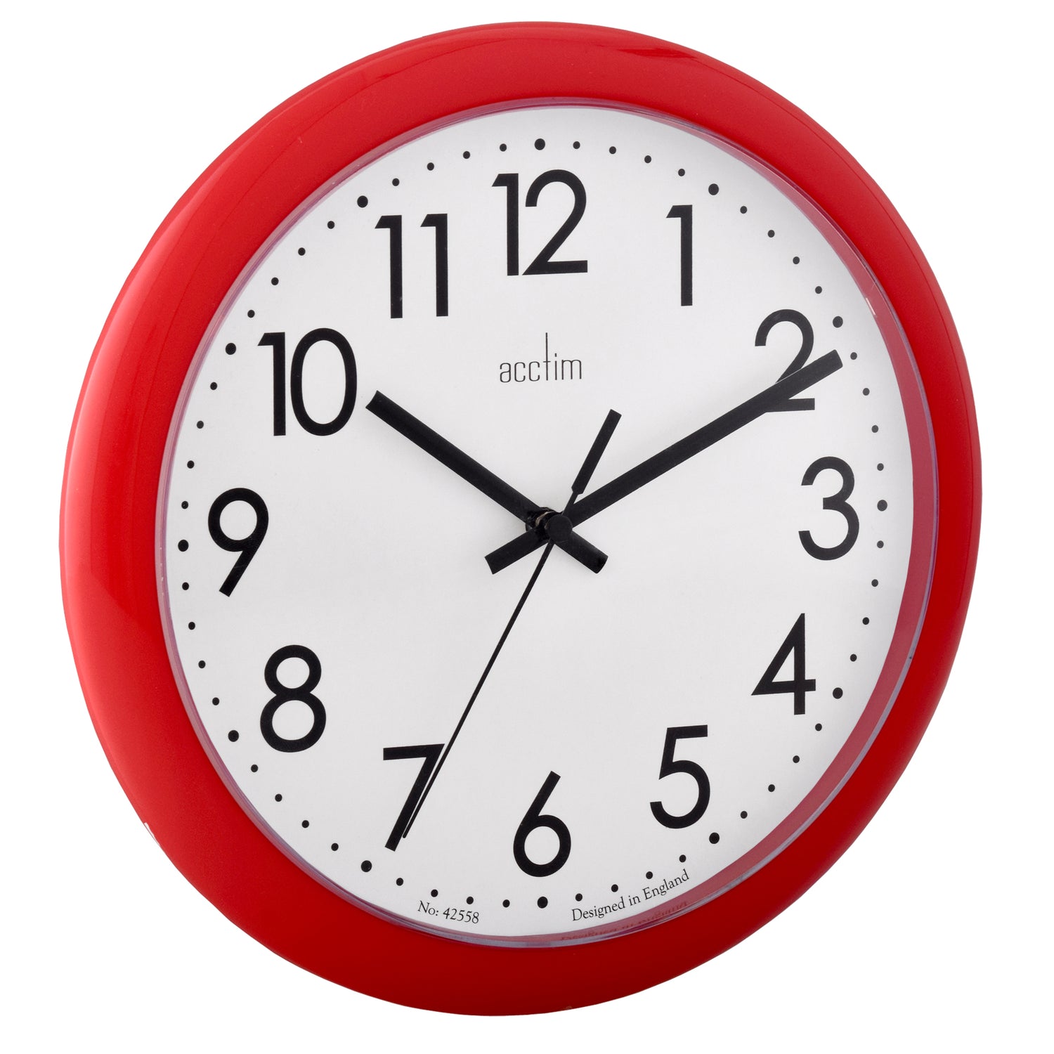 Acctim Abingdon 255mm Red Wall Clock