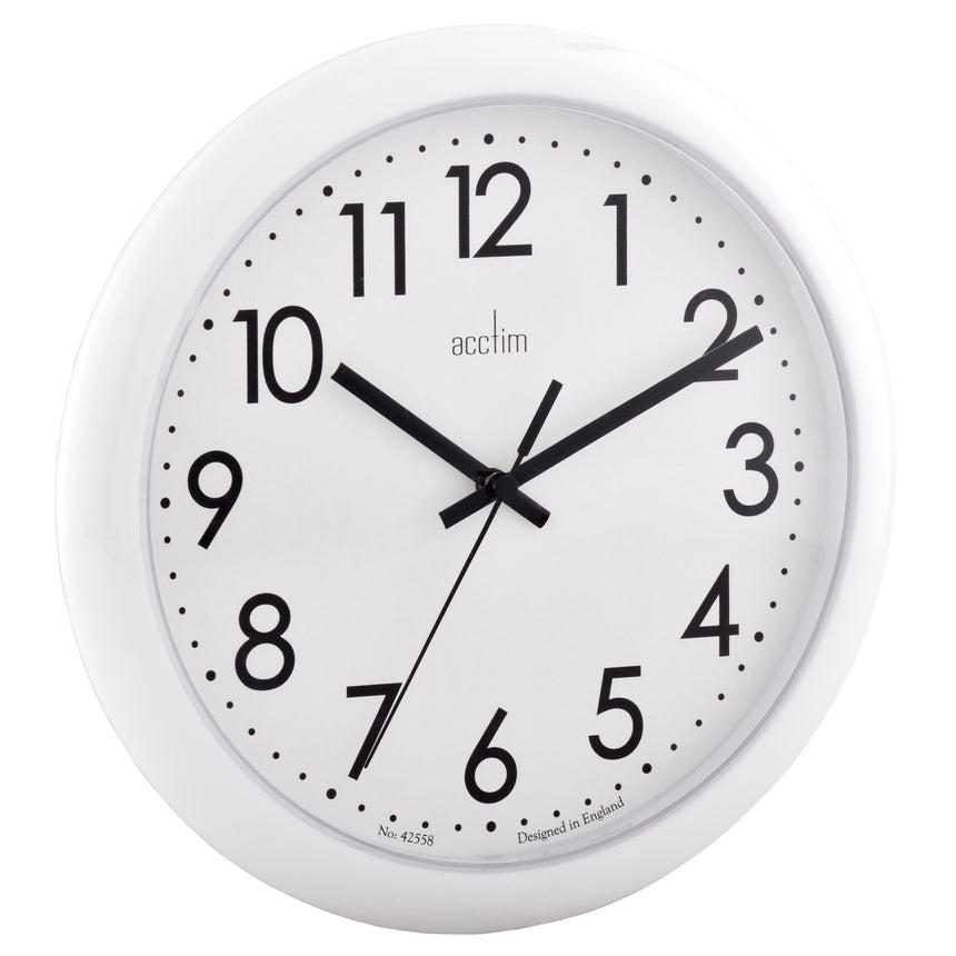 Acctim Abingdon 255mm White wall clock
