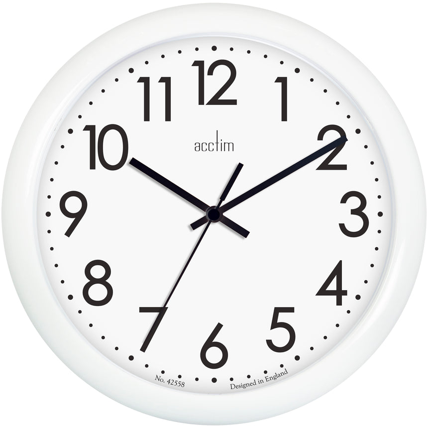 Acctim Abingdon 255mm White wall clock
