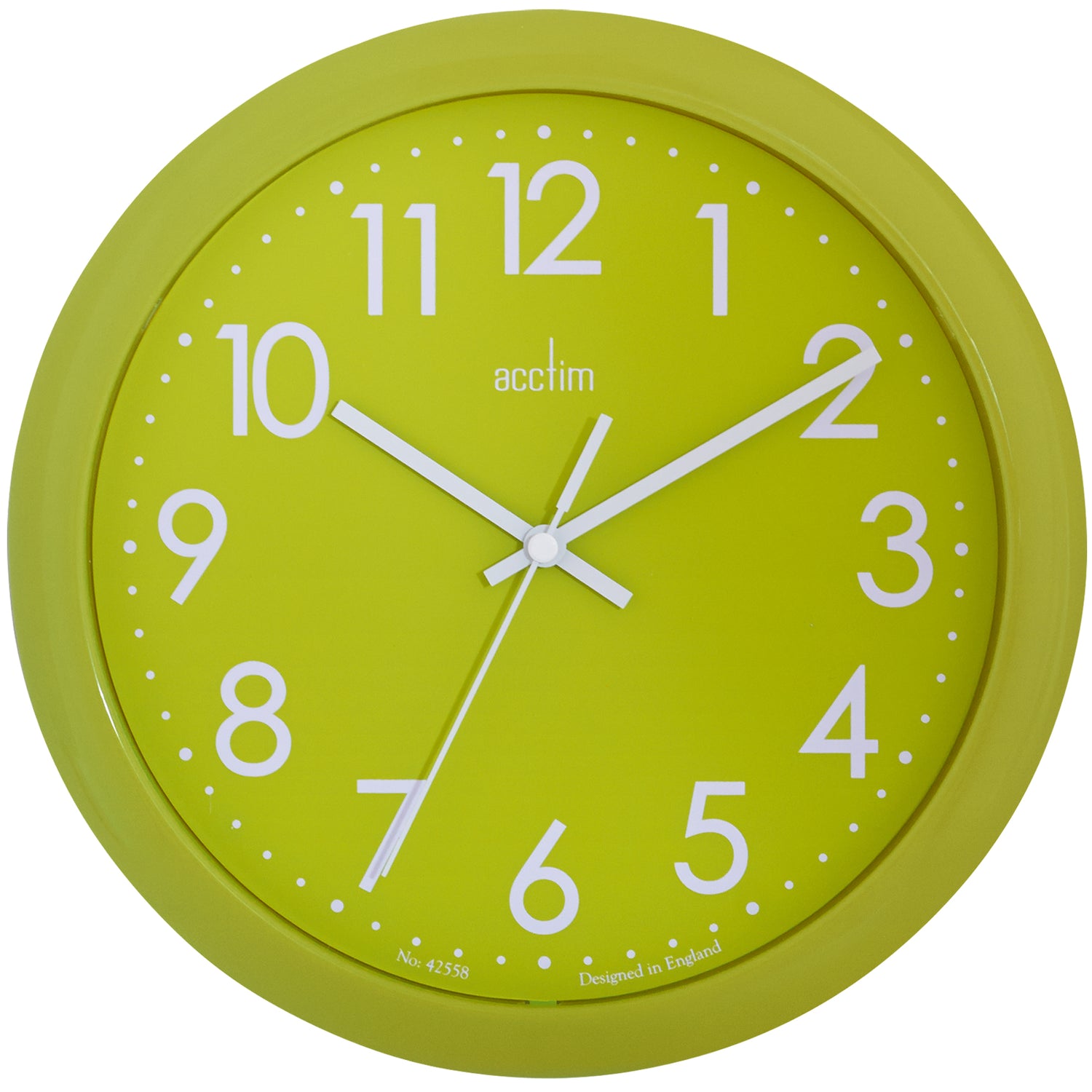 Acctim Abingdon 255mm Lime Green wall clock