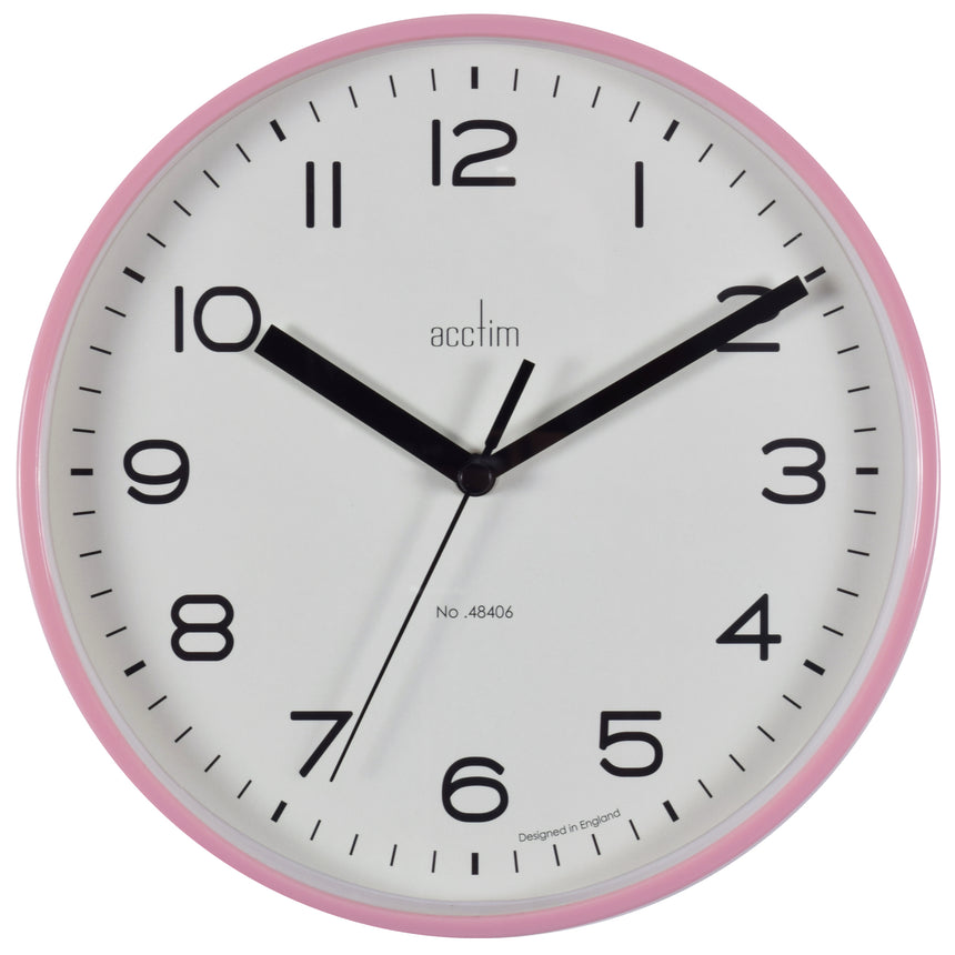 Acctim Runwell wall clock in Blush