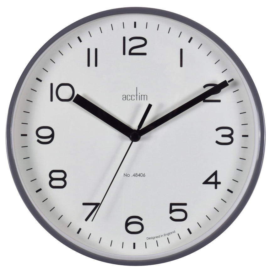 Acctim Runwell wall clock in Smoke