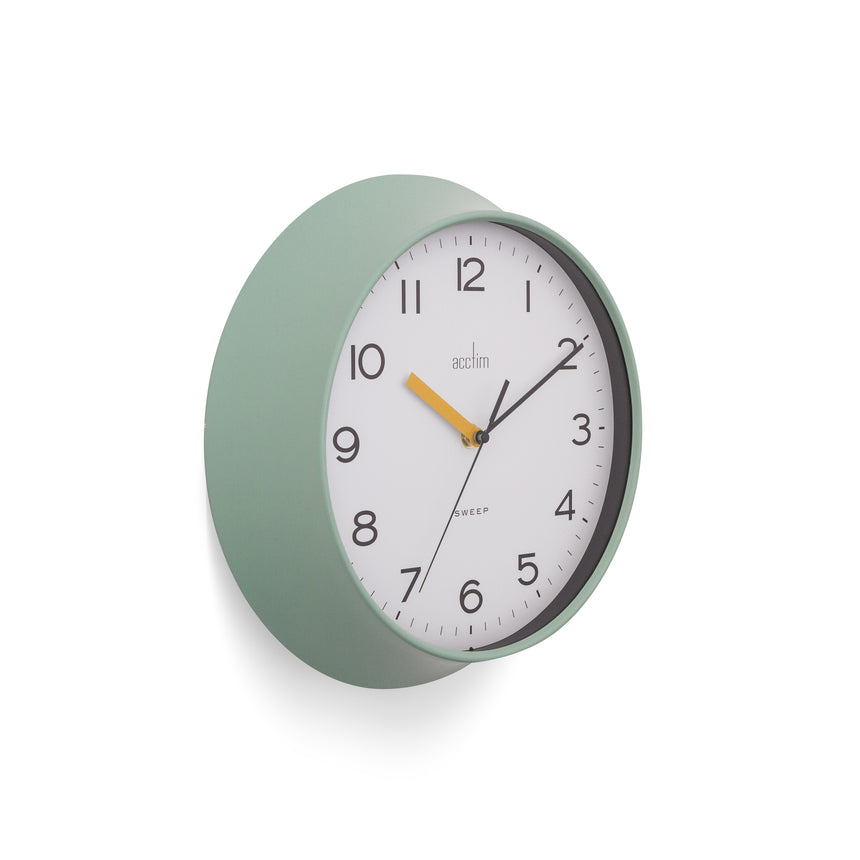 Acctim Rhea 29cm wall clock in Cool Mint