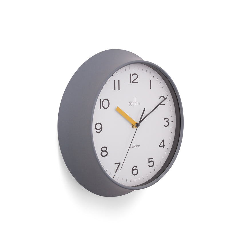 Acctim Rhea 29cm wall clock in Pigeon Grey