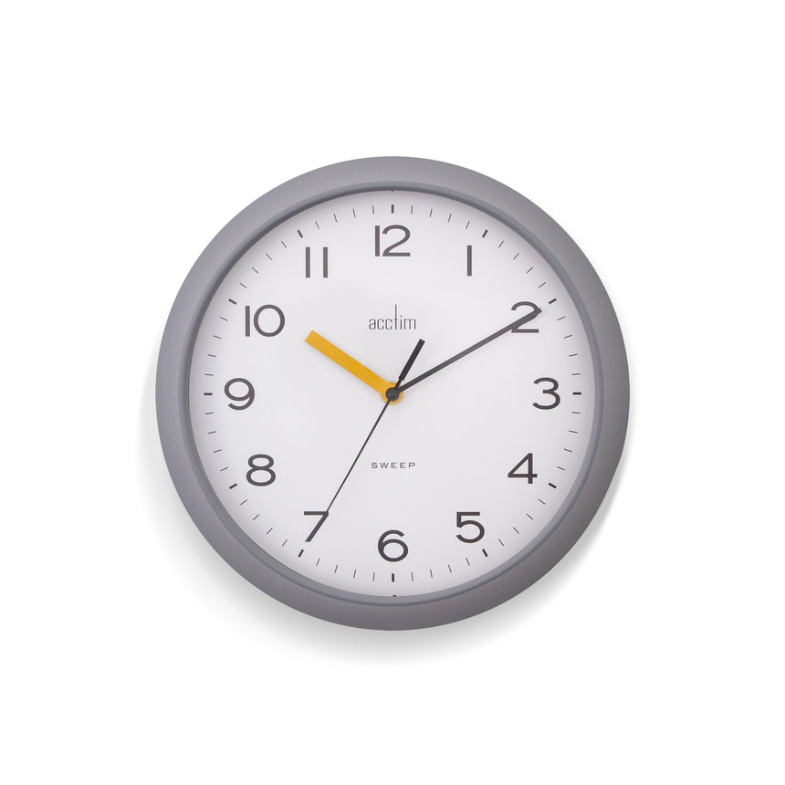 Acctim Rhea 29cm wall clock in Pigeon Grey