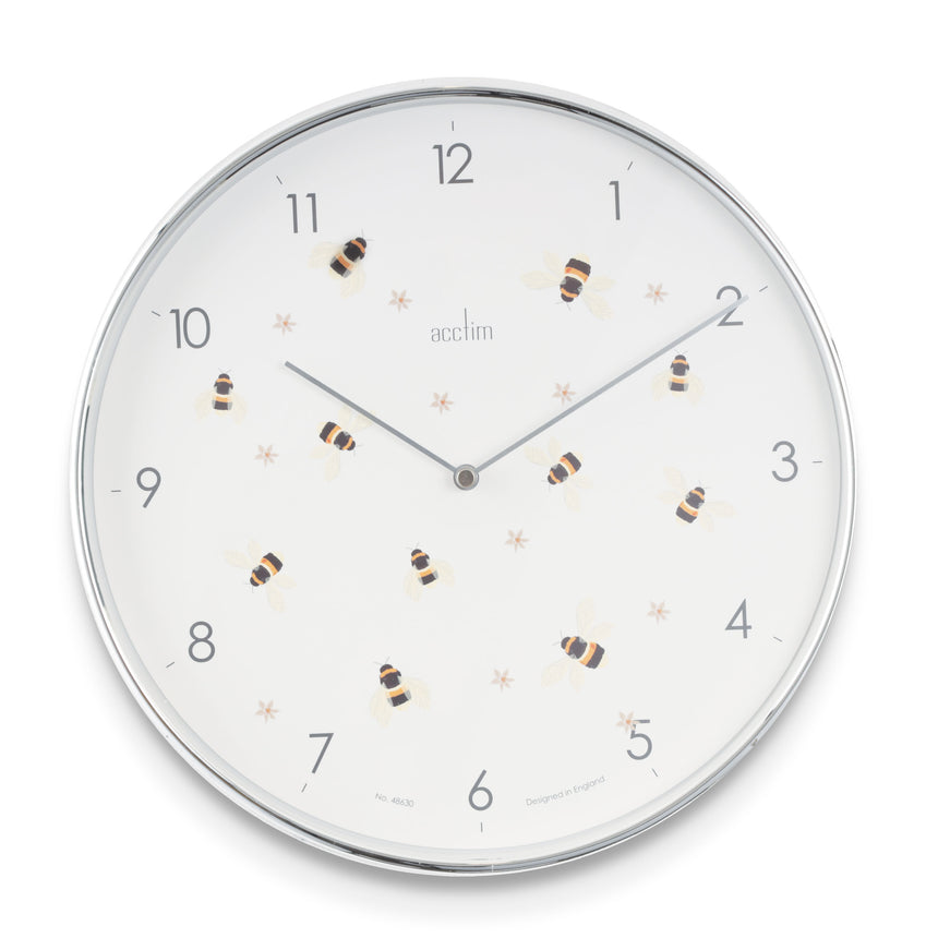 Acctim Society Bees 'n' Flowers 30cm wall clock