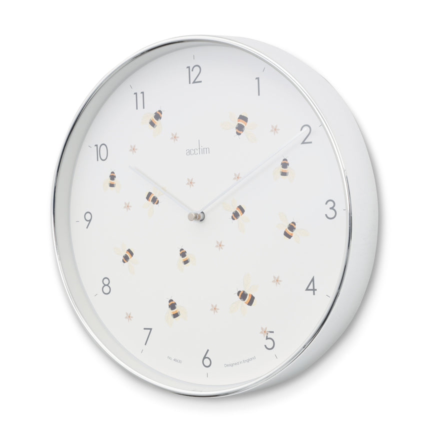 Acctim Society Bees 'n' Flowers 30cm wall clock