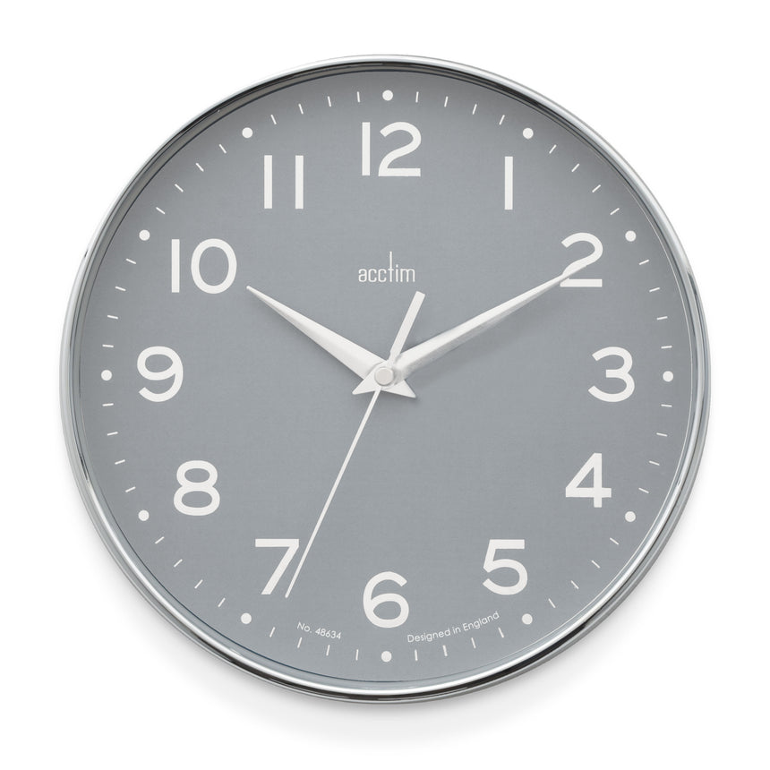 Acctim Rand 20cm wall clock Chrome/Grey