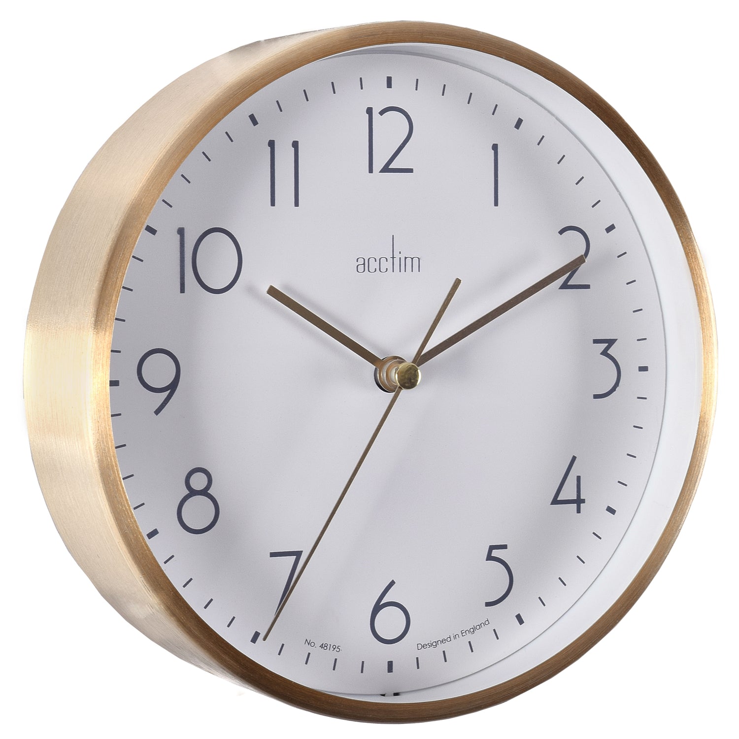 Acctim Ava 15cm Gold colour metal wall/desk clock