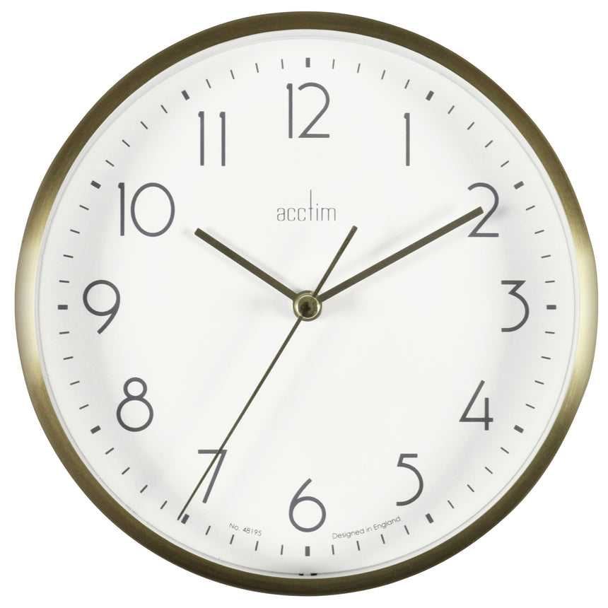 Acctim Ava 15cm Gold colour metal wall/desk clock